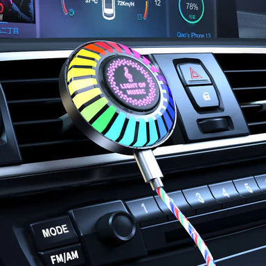 🚗 Musical rhythm LED car light with logo (with aroma diffuser)🎶