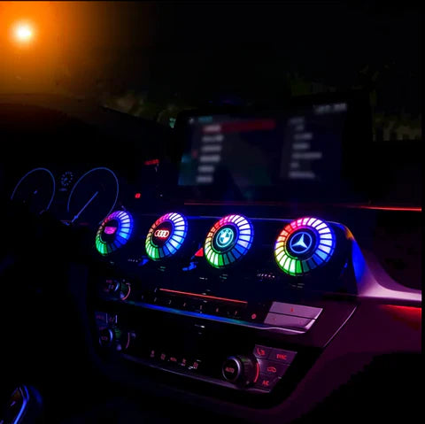 🚗 Musical rhythm LED car light with logo (with aroma diffuser)🎶