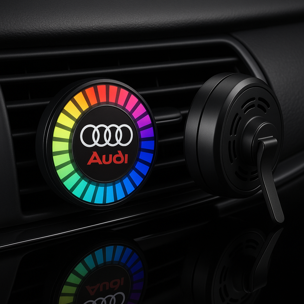 🚗 Musical rhythm LED car light with logo (with aroma diffuser)🎶