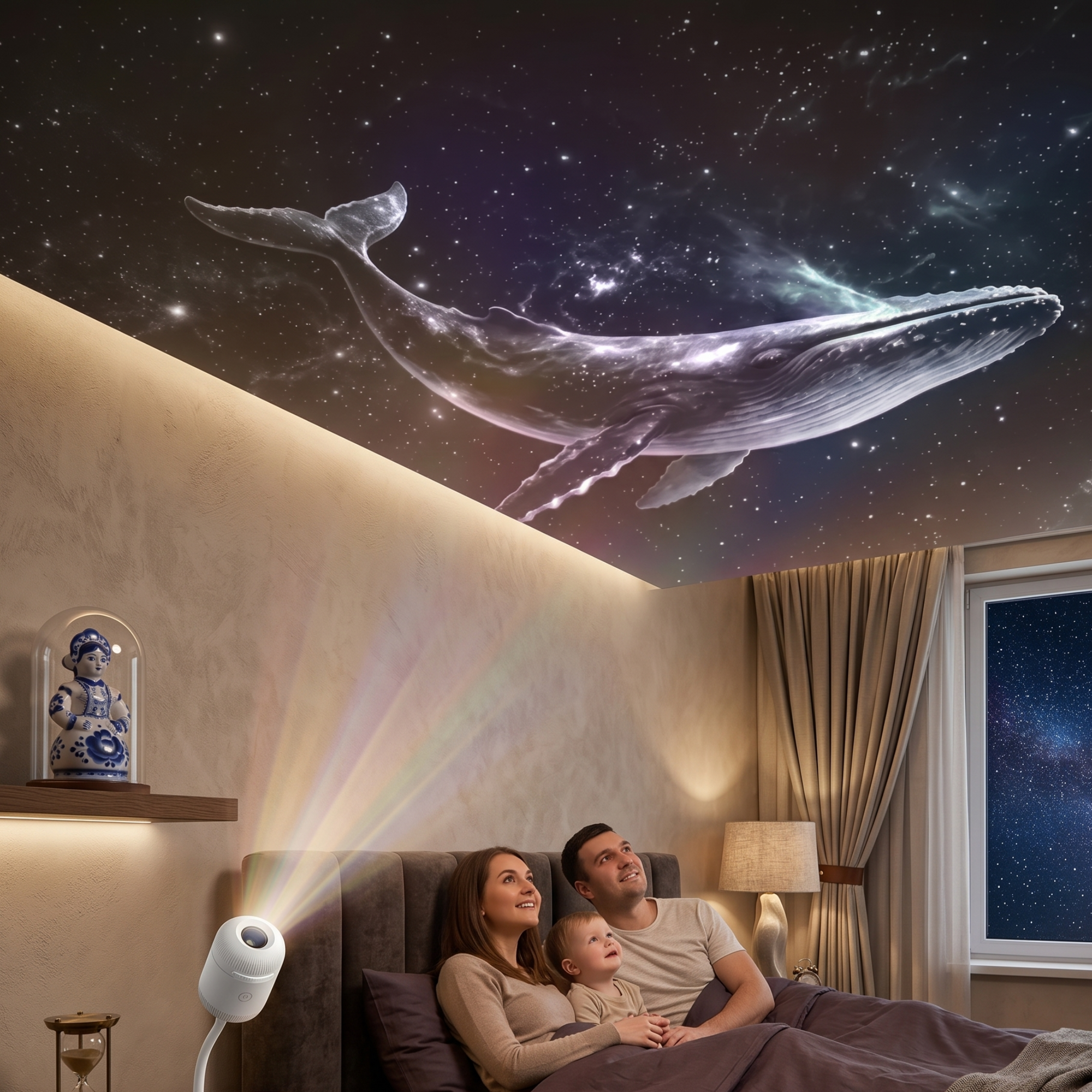 USB projektor Moyazelena™ Starry Night 🌌 | K dispozícii je viacero možností prezentácie ✨ | Vytvorte si rozprávkovú atmosféru 🌙 | Dokonalý kreatívny darček 🎁