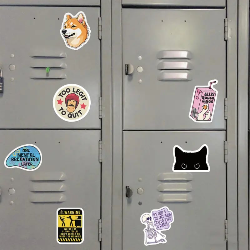 130PCS Funny Saying Sticker Pack🎉 ,Suitable for bumpers, safety helmets, water bottles, colleagues, computers🥤⛑️
