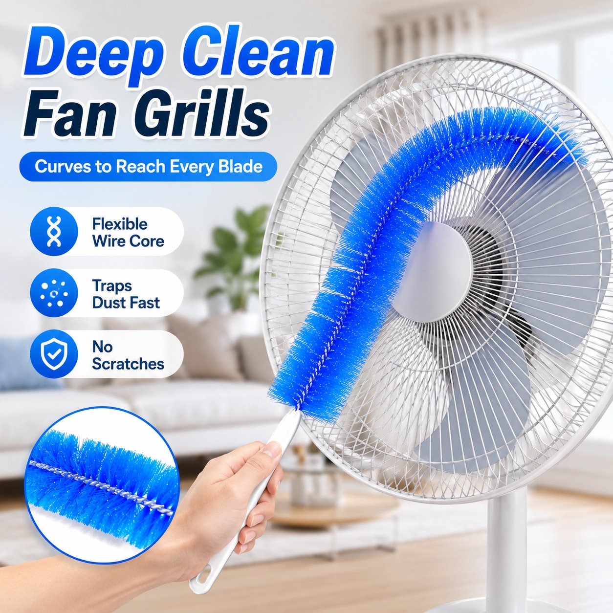 Bendable Microfiber Head 🧹, Reusable Dust Remover ✨