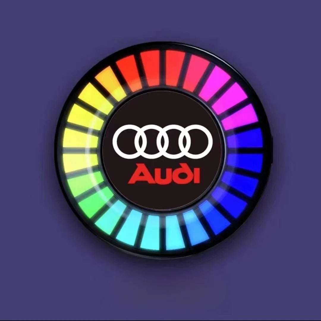 🚗 Musical rhythm LED car light with logo (with aroma diffuser)🎶