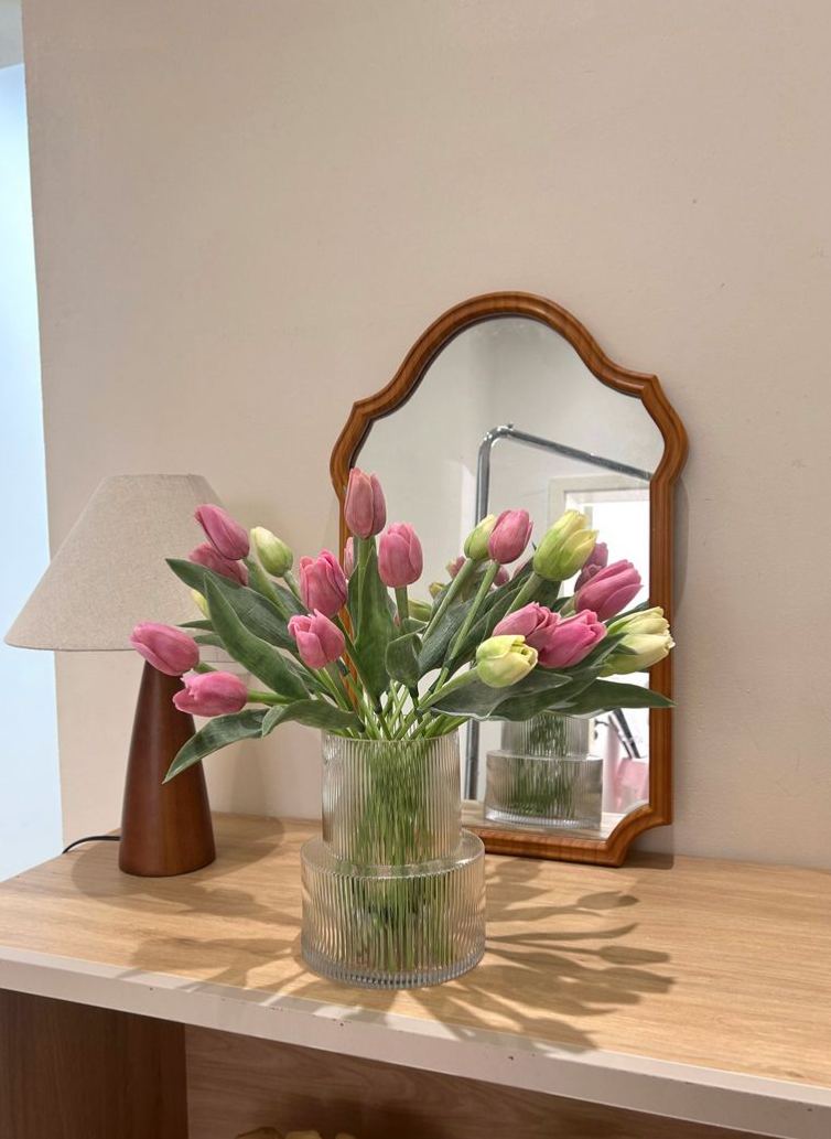 🌷 Soft Touch Realistic Latex Tulips Bouquet | Fake Flowers for Home, Office, Wedding & Spring Garden Decor, Table Living Room Ornaments