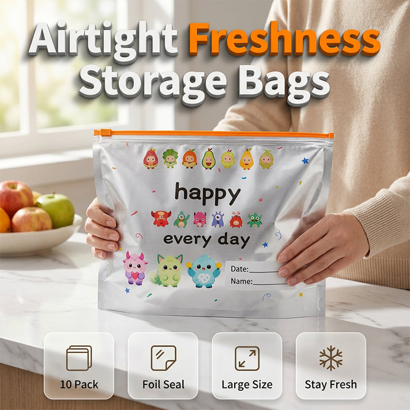 ♻️Reusable Aluminum Foil Sealable Storage Bags (10-Pieces)🥡