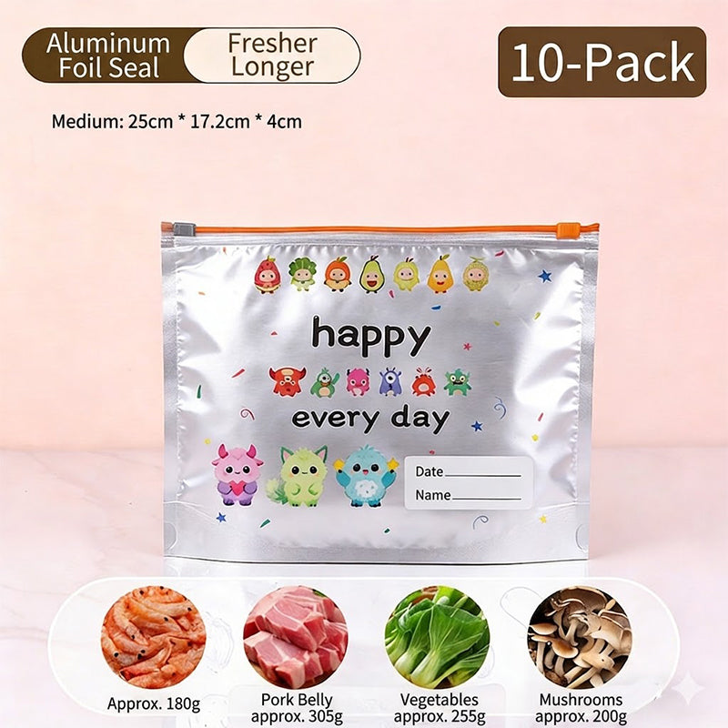 ♻️Reusable Aluminum Foil Sealable Storage Bags (10-Pieces)🥡