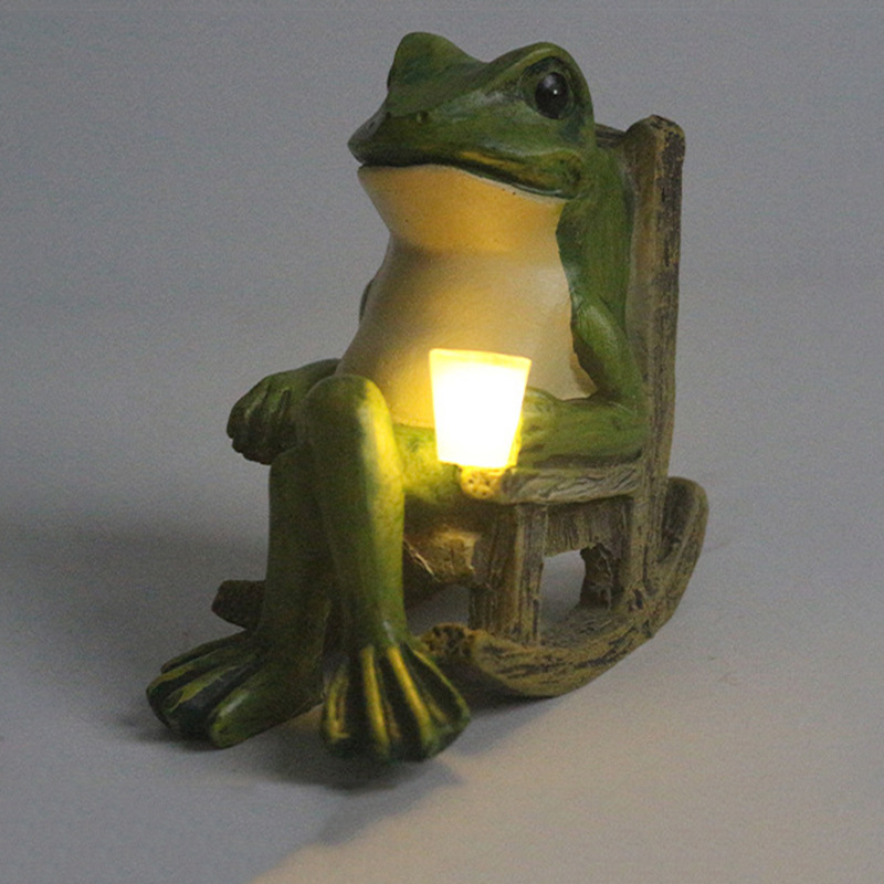 Miniature Frog Garden Statue 