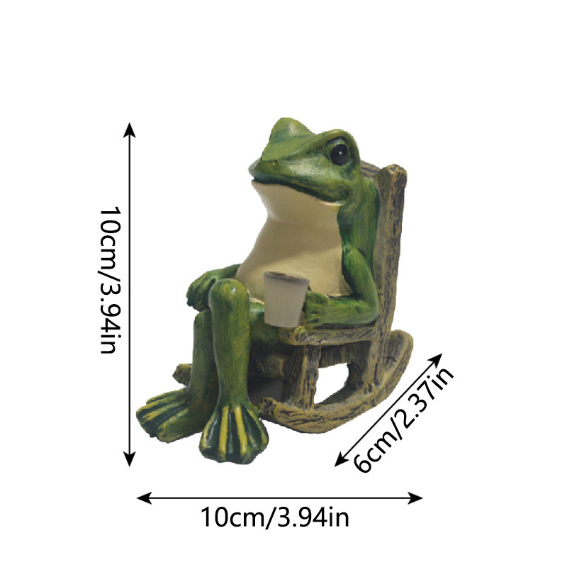 Miniature Frog Garden Statue 