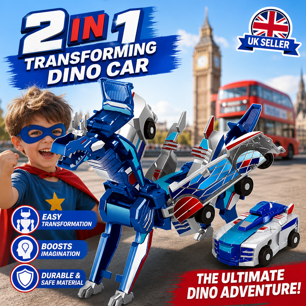 🎁✨ Collision Transforming Dinosaur Car Toy
