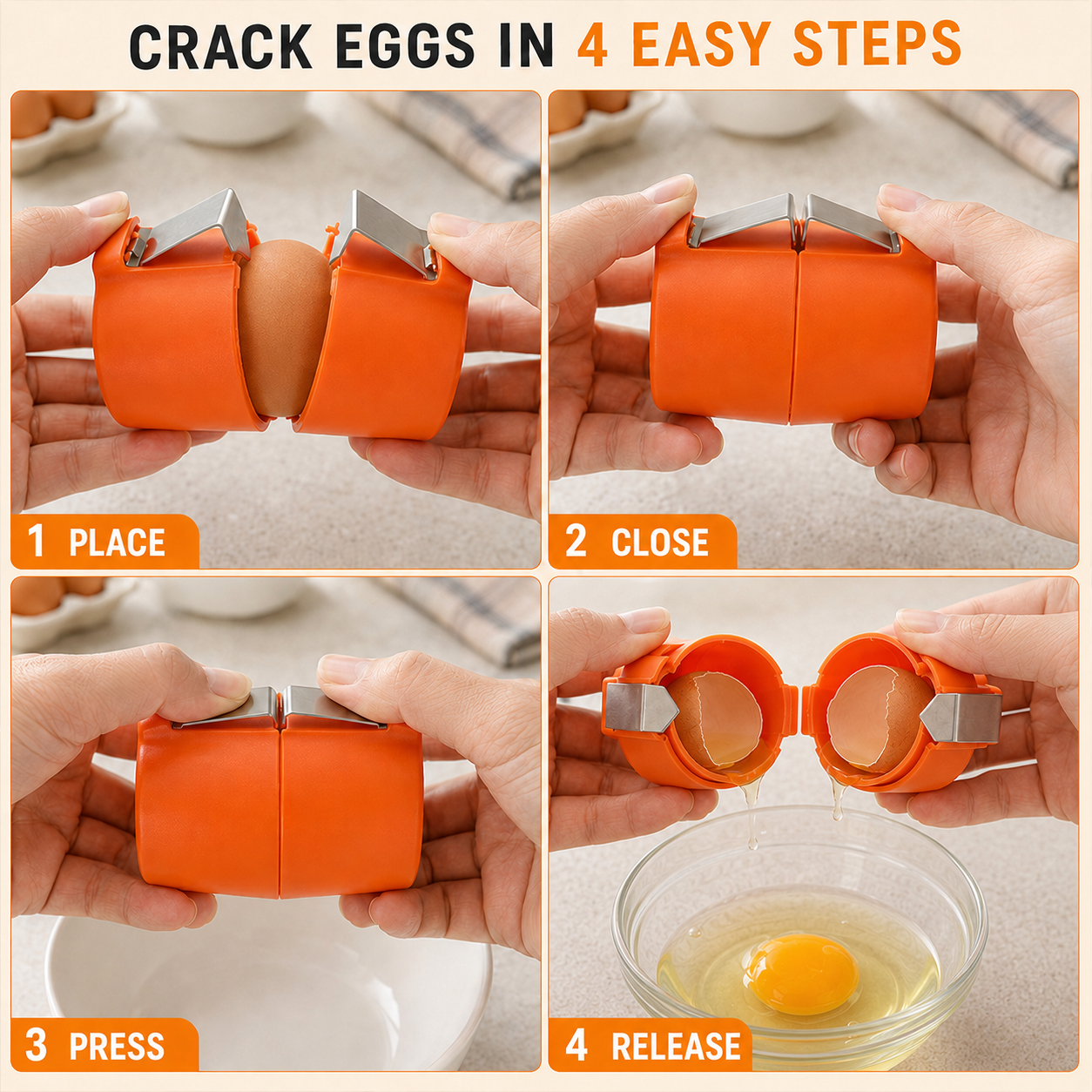 🍳 Quick Egg Cracker Tool – Open Hundreds Of Eggs Faster & Cleaner 🔥