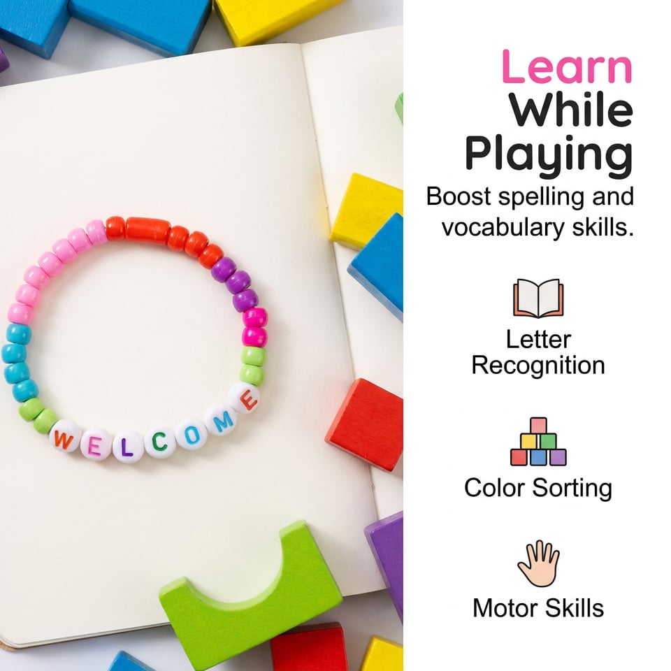🧶❤️ Pack of 25 Welcome Bead Bracelets – Strengthen Classroom Friendship & Spread Warm Kindness! ✨