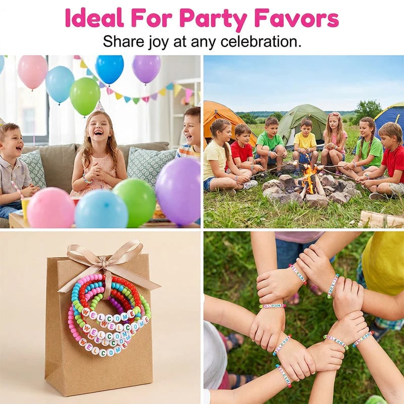 🧶❤️ Pack of 25 Welcome Bead Bracelets – Strengthen Classroom Friendship & Spread Warm Kindness! ✨