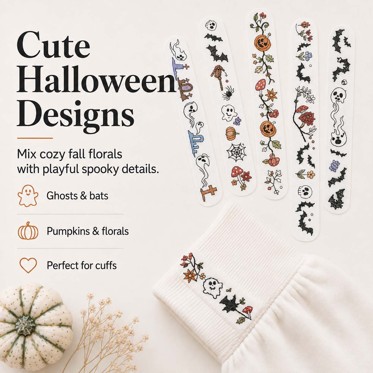 👻🪡 2026 Halloween DIY Water-Soluble Embroidery Stickers – Bestseller