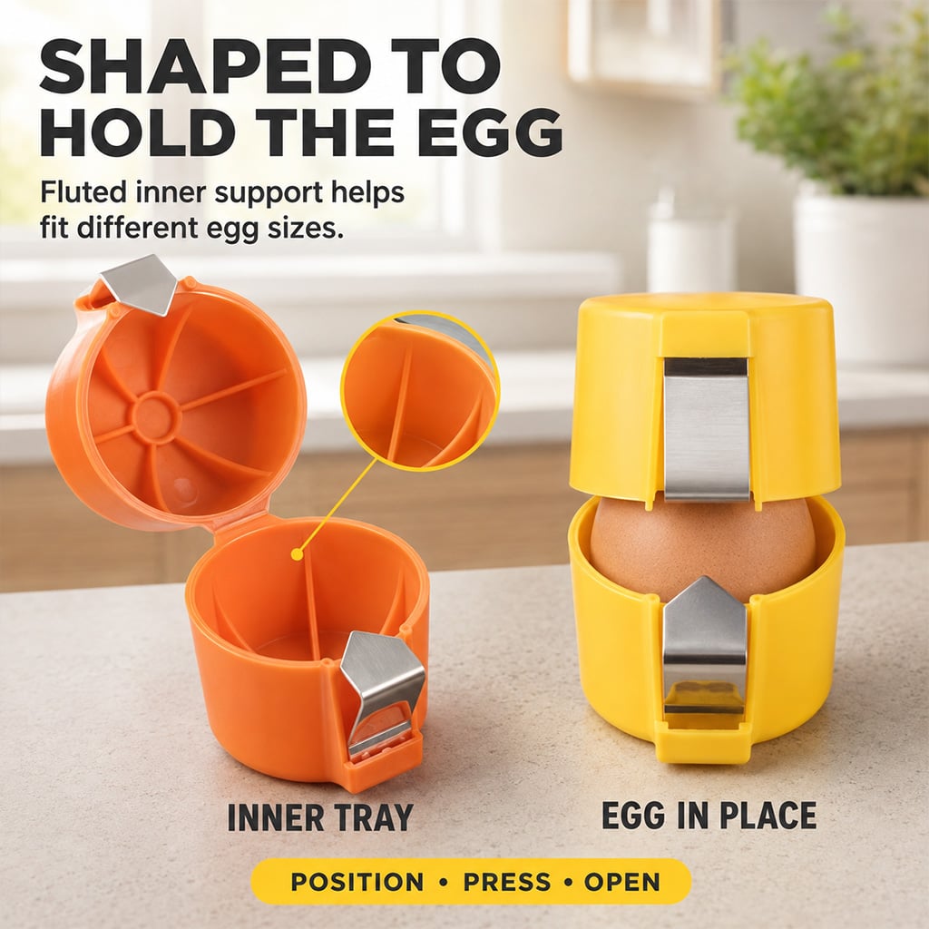 How to use the egg cracker tool
