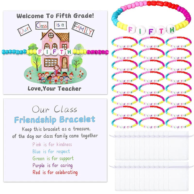 🧶❤️ Pack of 25 Welcome Bead Bracelets – Strengthen Classroom Friendship & Spread Warm Kindness! ✨