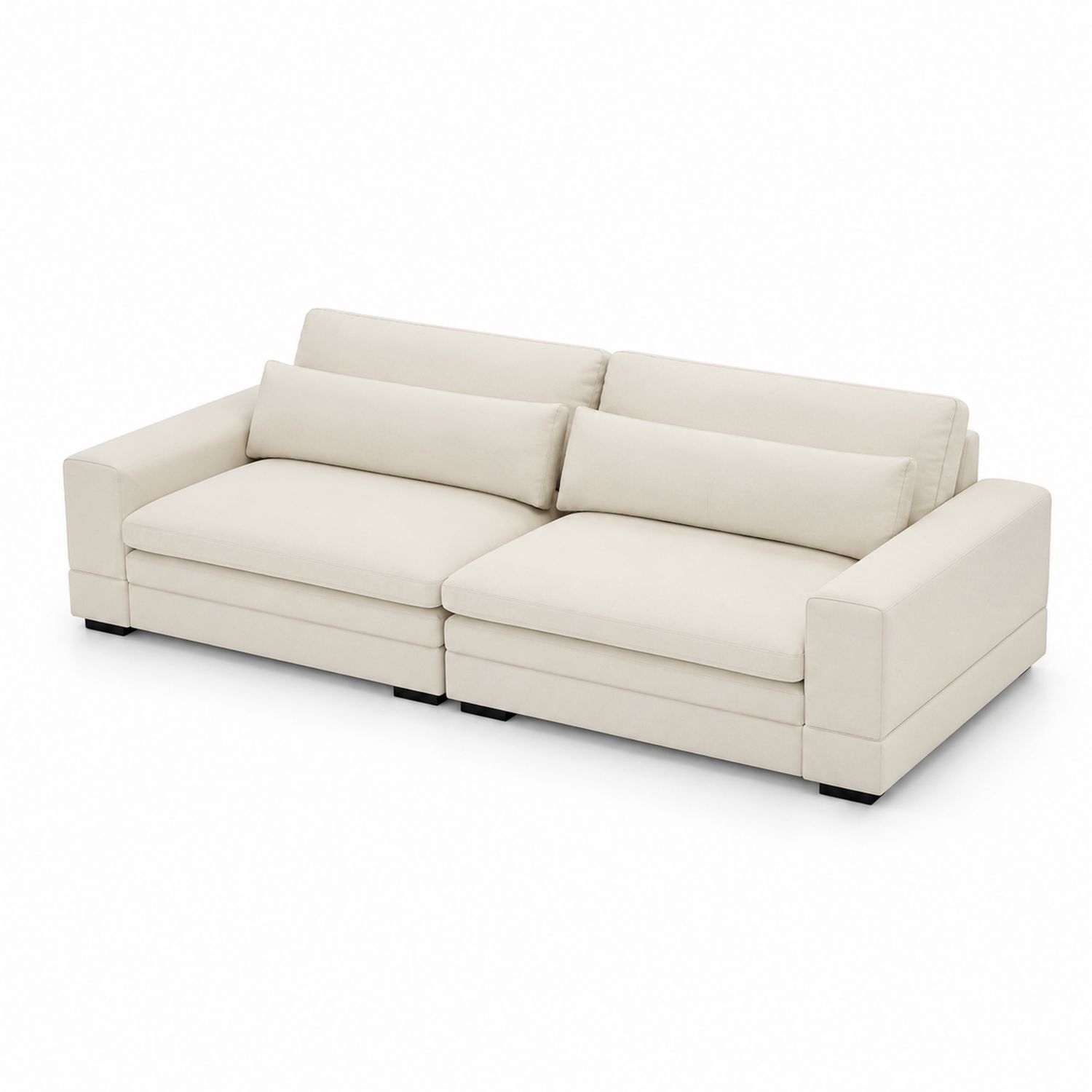 Sofa 3-osobowa z tkaniny Beżowej