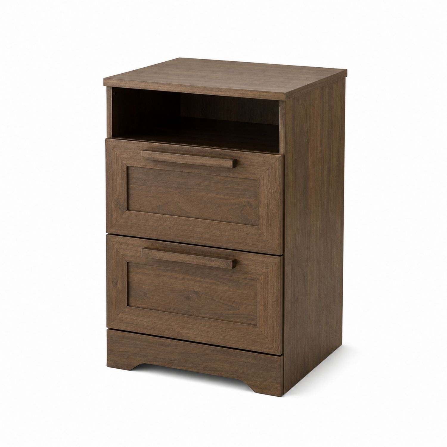 Stolik nocny z szufladami z drewna orzechowego 45x35x60cm