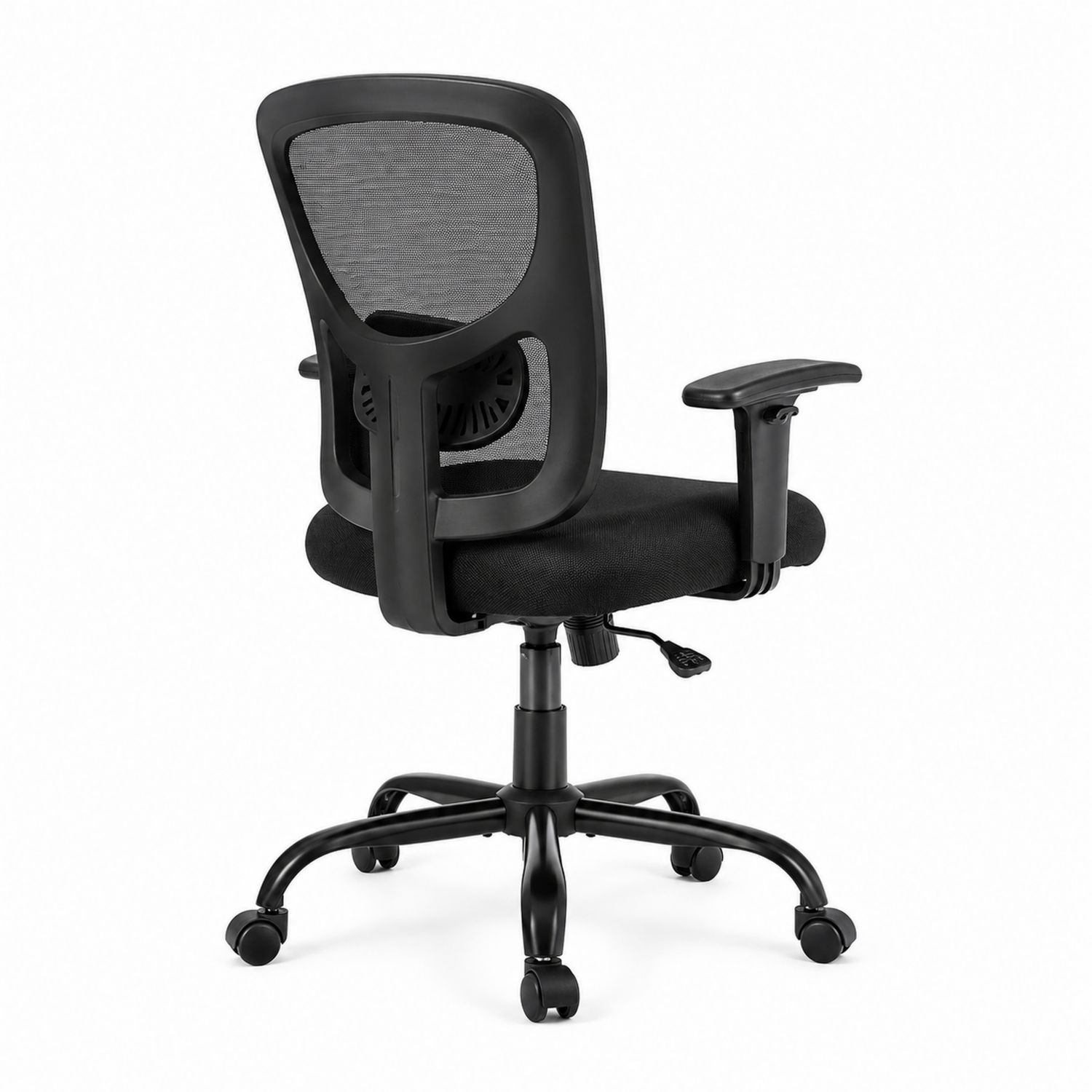 Ergonomiczny fotel biurowy siatkowy, czarny