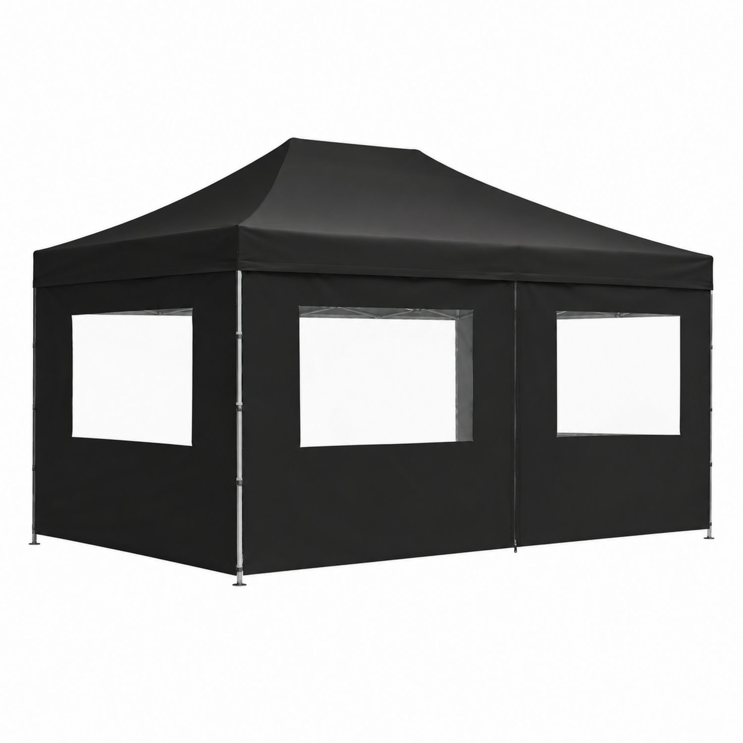 Namiot ogrodowy 3x4.5 m poliester i stal Czarny
