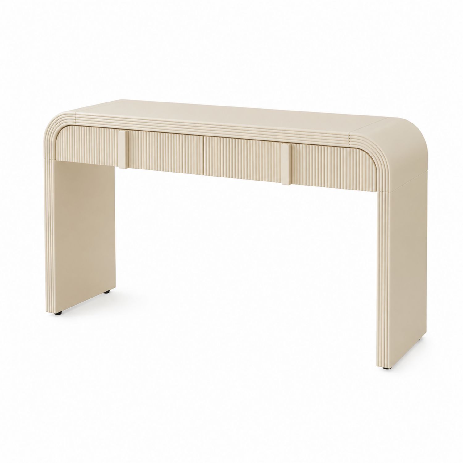 Beżowy Stolik Konsolowy MDF 120x35x75 cm