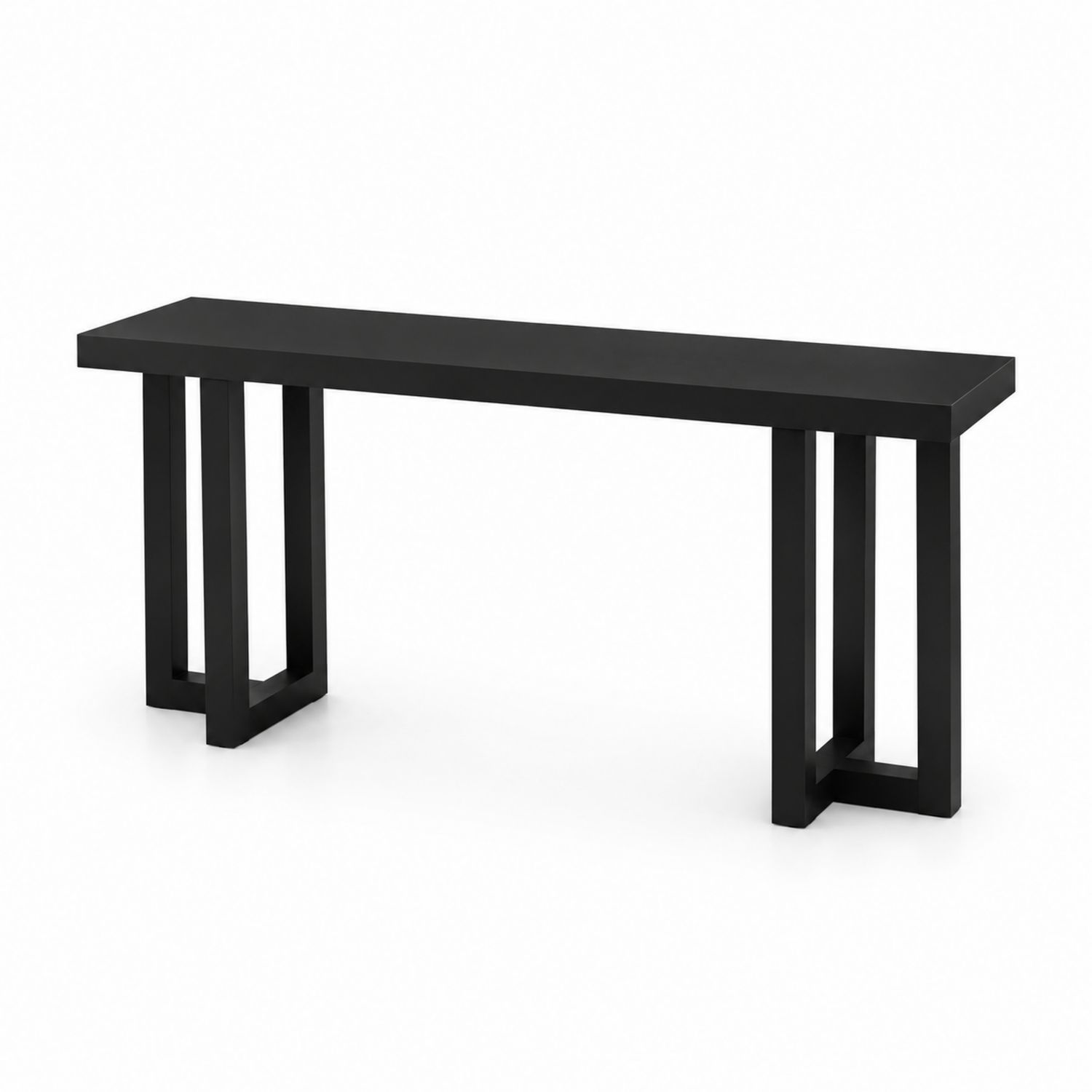 Stół konsolowy metalowy czarny 120x30x75 cm
