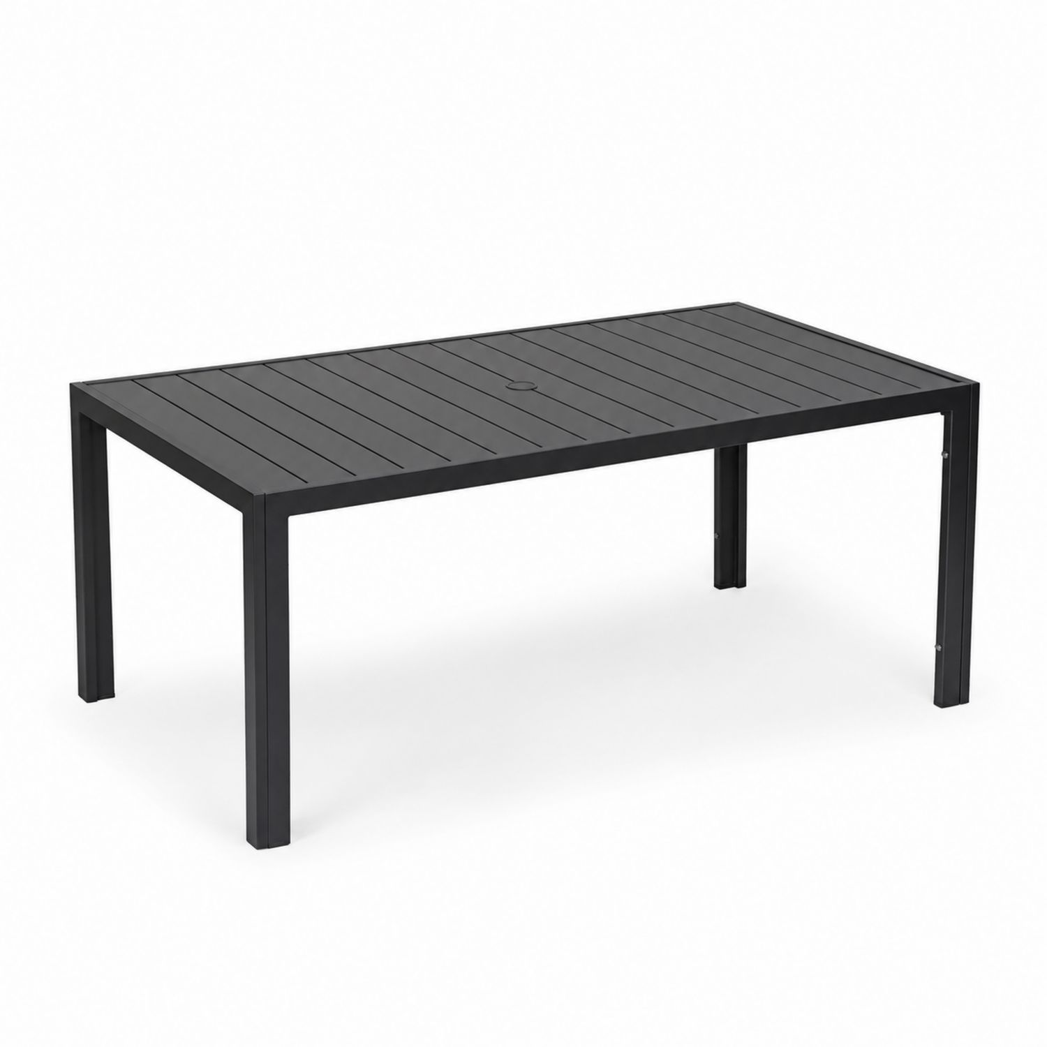 Stół jadalniany prostokątny aluminium antracyt 180x90 cm