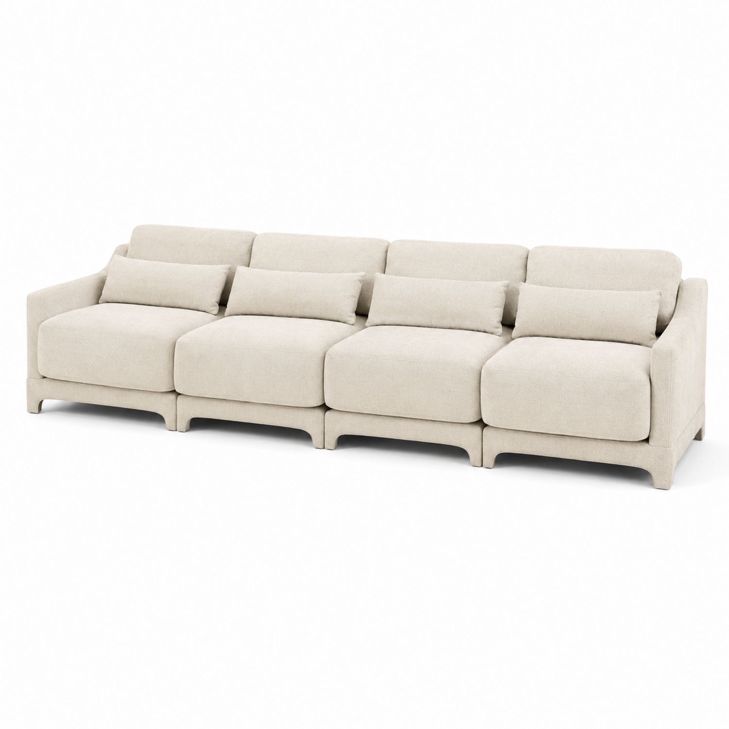 Modułowa sofa 4-osobowa z tkaniny poliestrowej