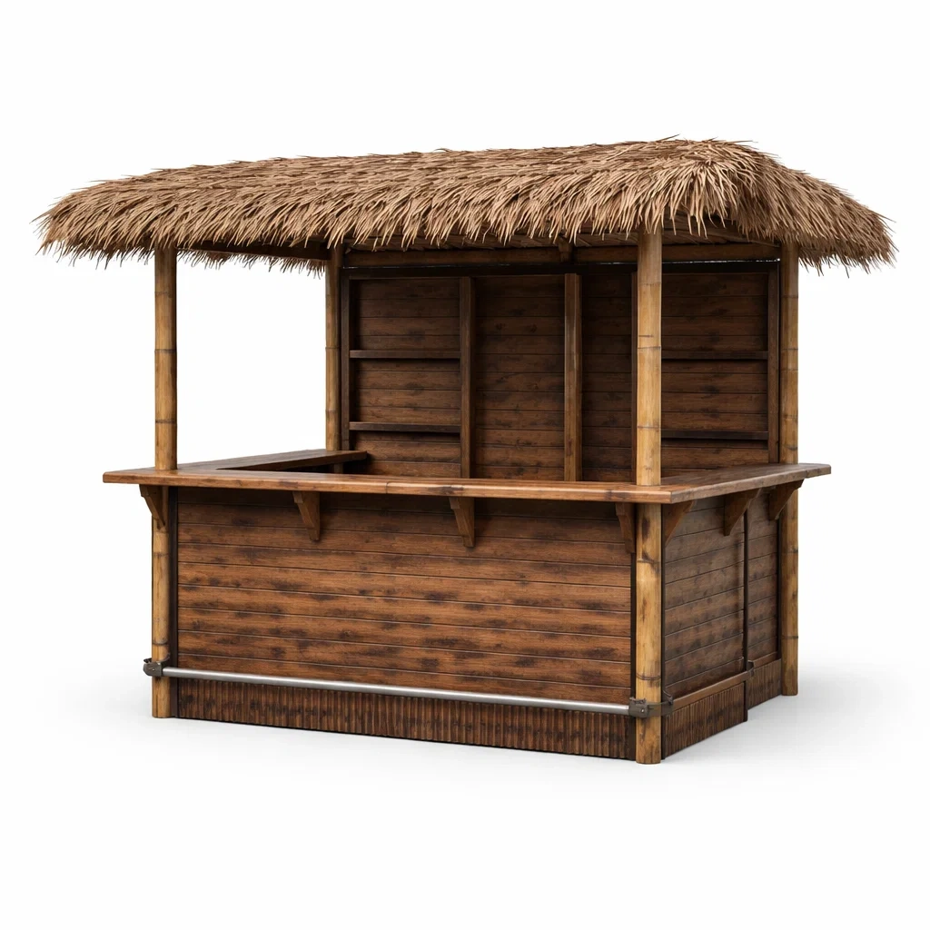 Bambus Gartenbar mit Strohdach-COZYVORAE