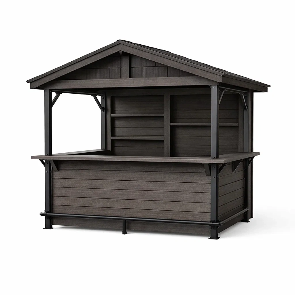 Gartenverkaufsstand Polywood Aluminium Dunkelgrau-COZYVORAE