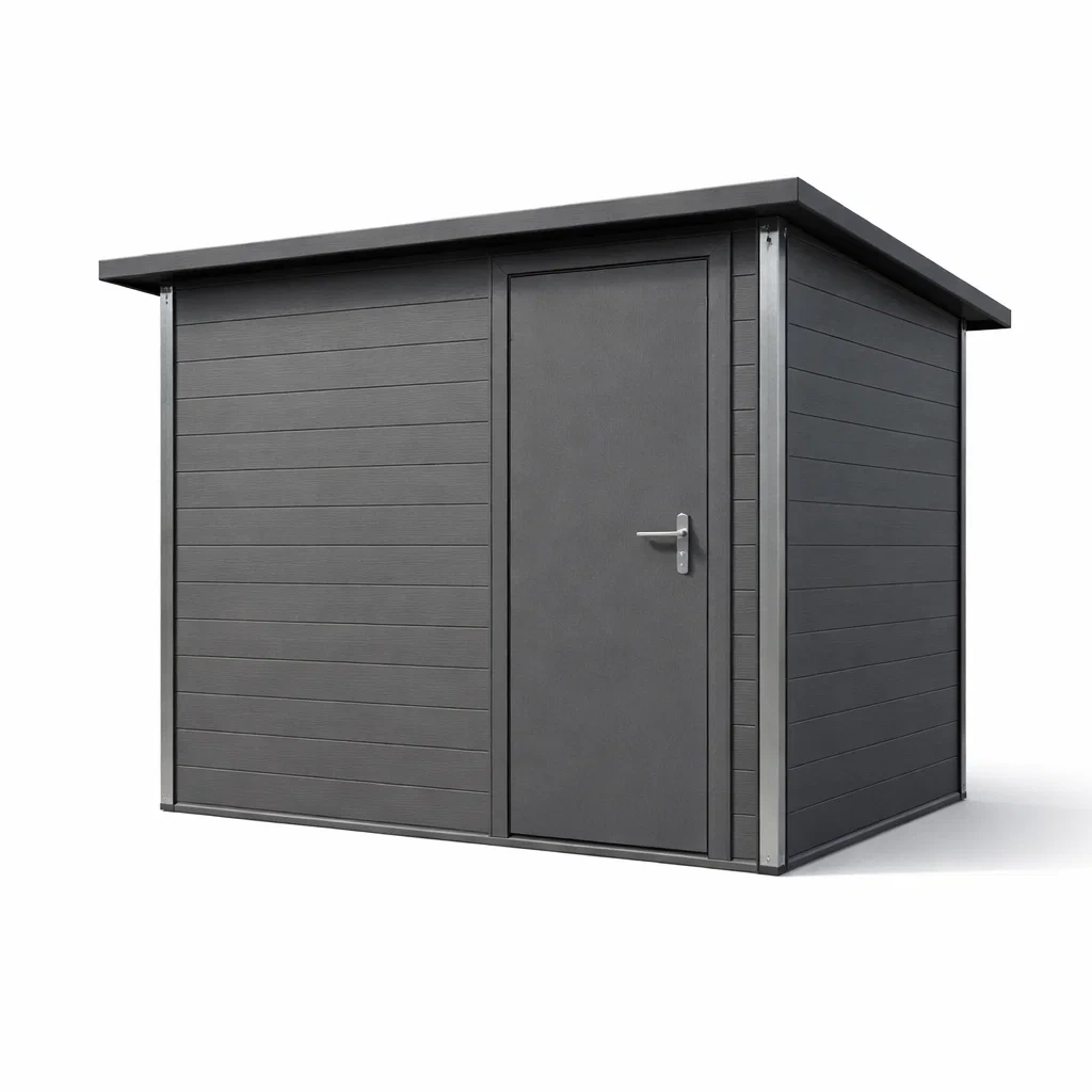 Metall Gartenhaus Dunkelgrau 2x3m-COZYVORAE