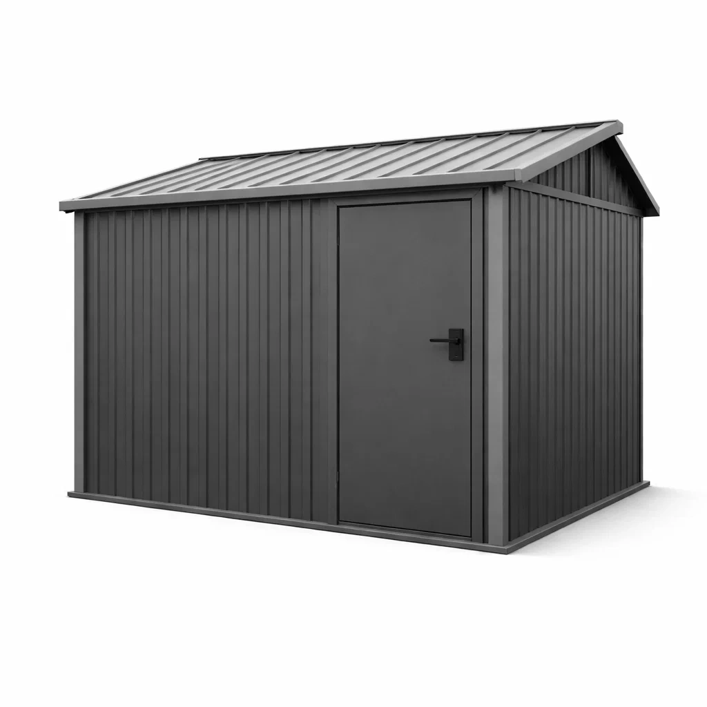 Metallgerätehaus Stahl Dunkelgrau 210 x 130 x 190 cm-COZYVORAE