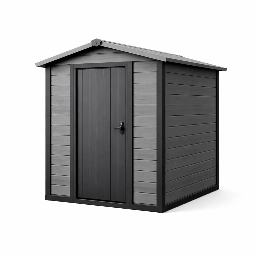 WPC Gartenhaus 185 x 152 x 226 cm Anthrazit-COZYVORAE