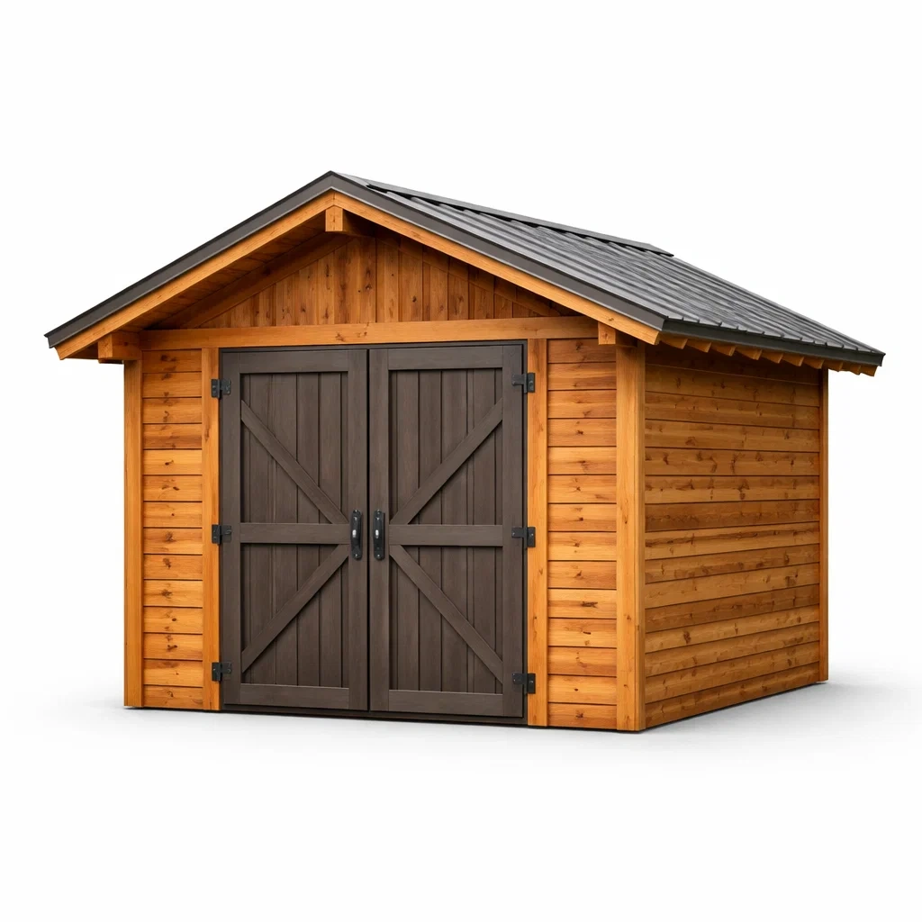 Holzgartenhaus mit Metalldach und Doppeltür-COZYVORAE