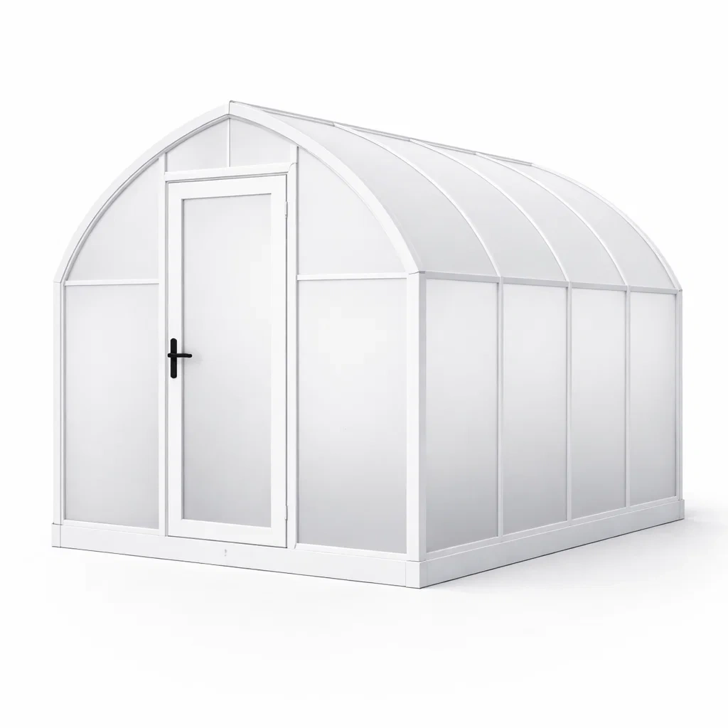 Gewächshaus Aluminium Polycarbonat 300x200x200cm Weiß-COZYVORAE