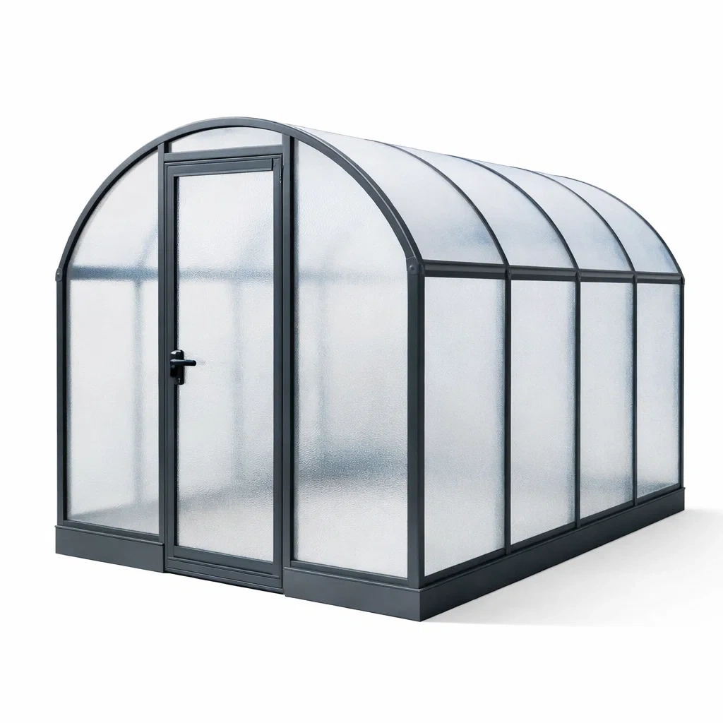 Gewächshaus aus Polycarbonat und Aluminium 250x300x230 cm-COZYVORAE