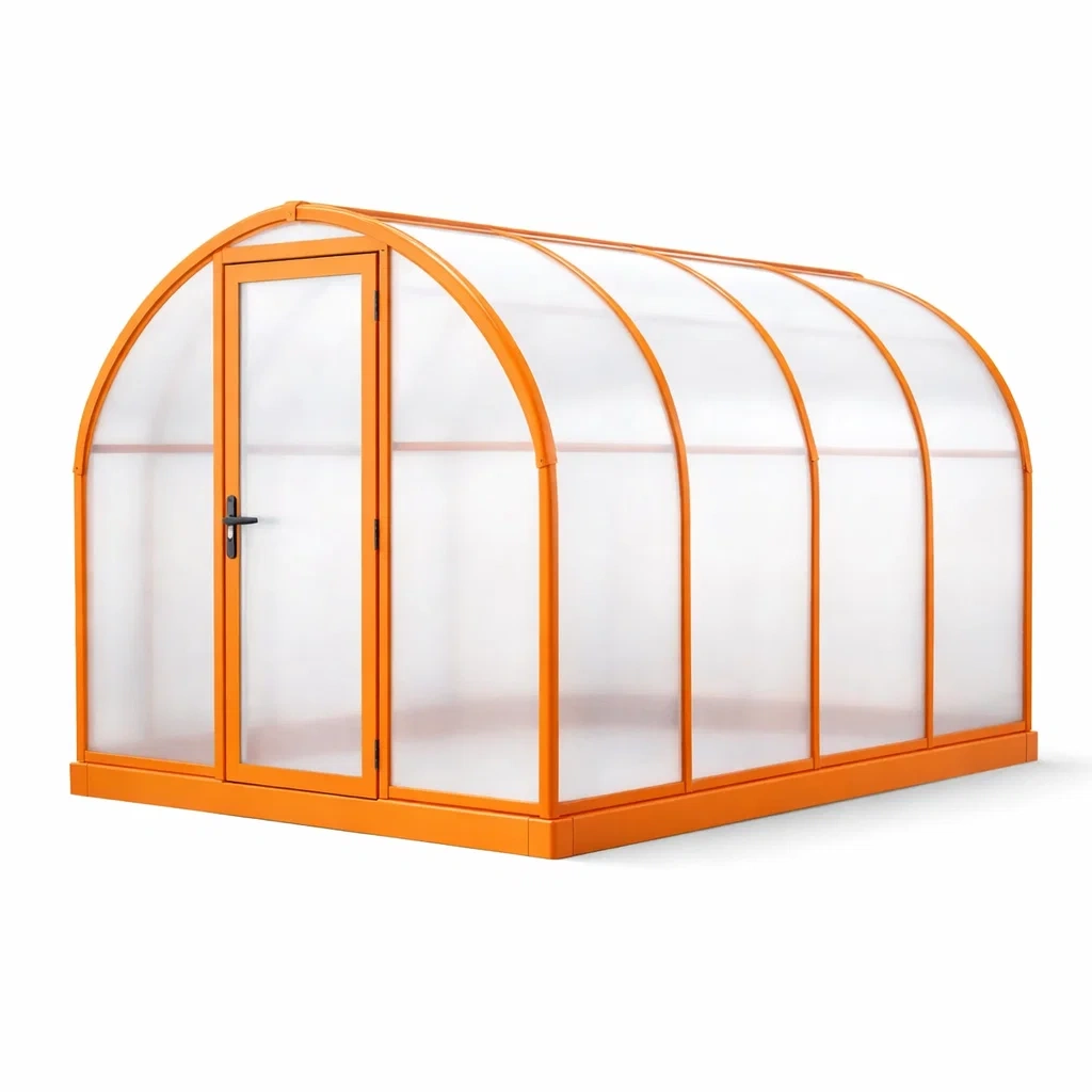 Gewächshaus Aluminium Polycarbonatplatten Orange 300x200x220 cm-COZYVORAE