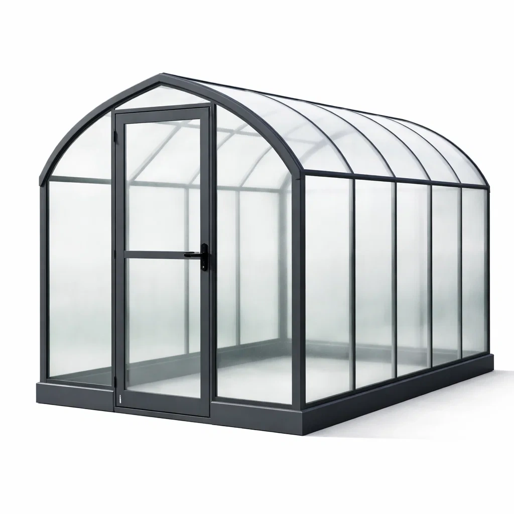 Gewächshaus aus Polycarbonat mit Aluminiumrahmen, 300 cm x 200 cm x 250 cm-COZYVORAE