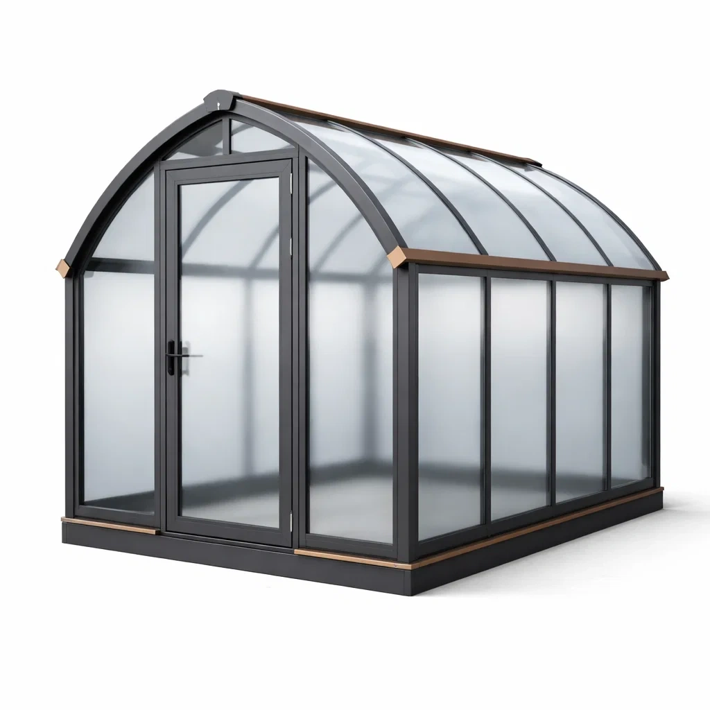 Gewächshaus aus Aluminium und Polycarbonat 200x250x220cm-COZYVORAE
