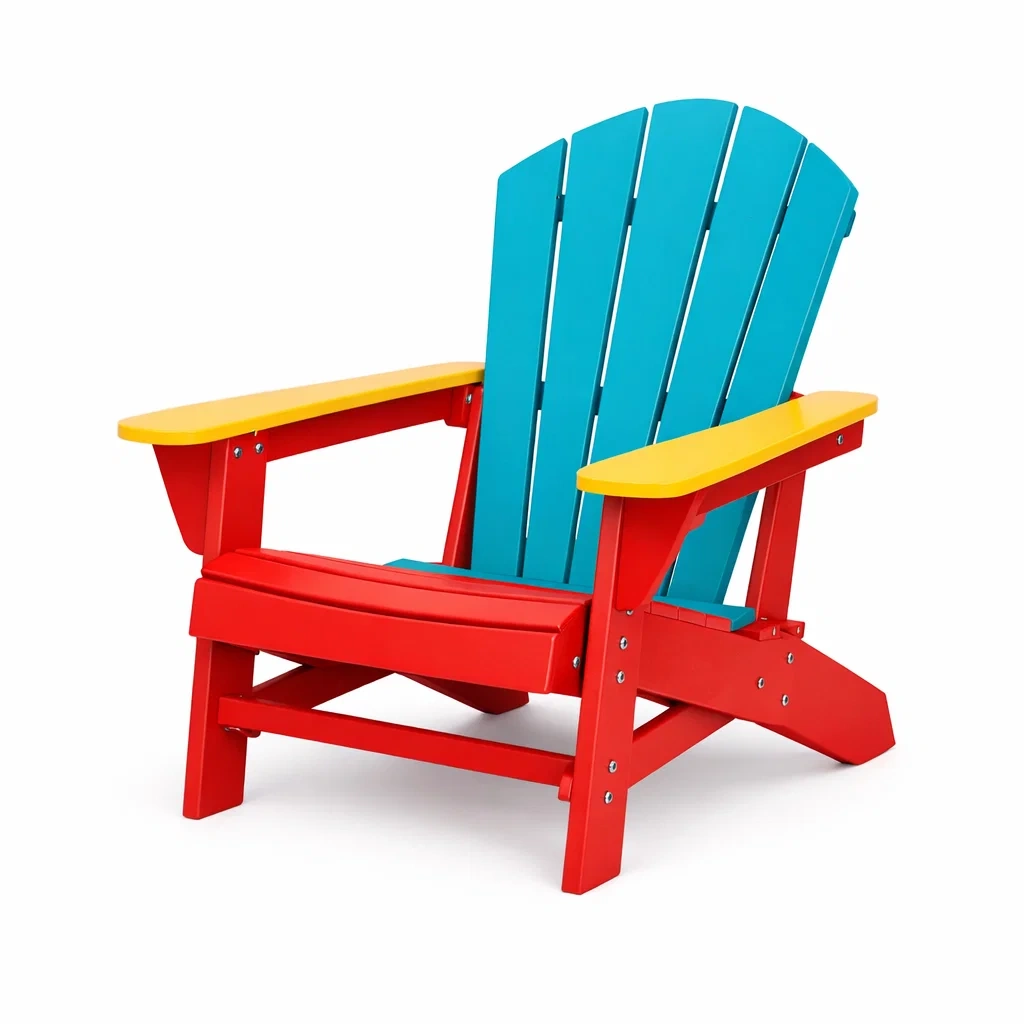 Kinder Adirondack Stuhl Polyethylen Blau/Rot/Gelb-COZYVORAE