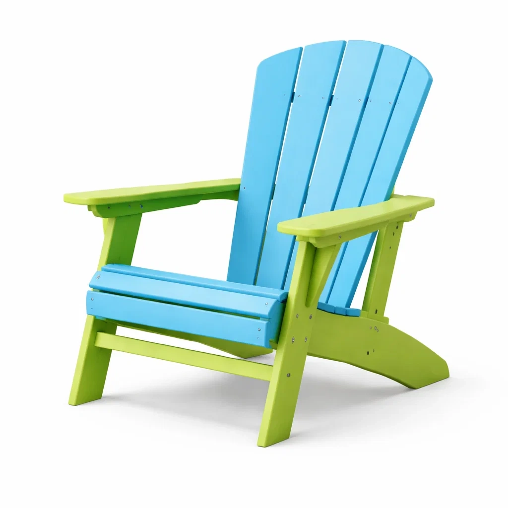 Adirondack Stuhl aus Kunststoff Blau/Grün-COZYVORAE