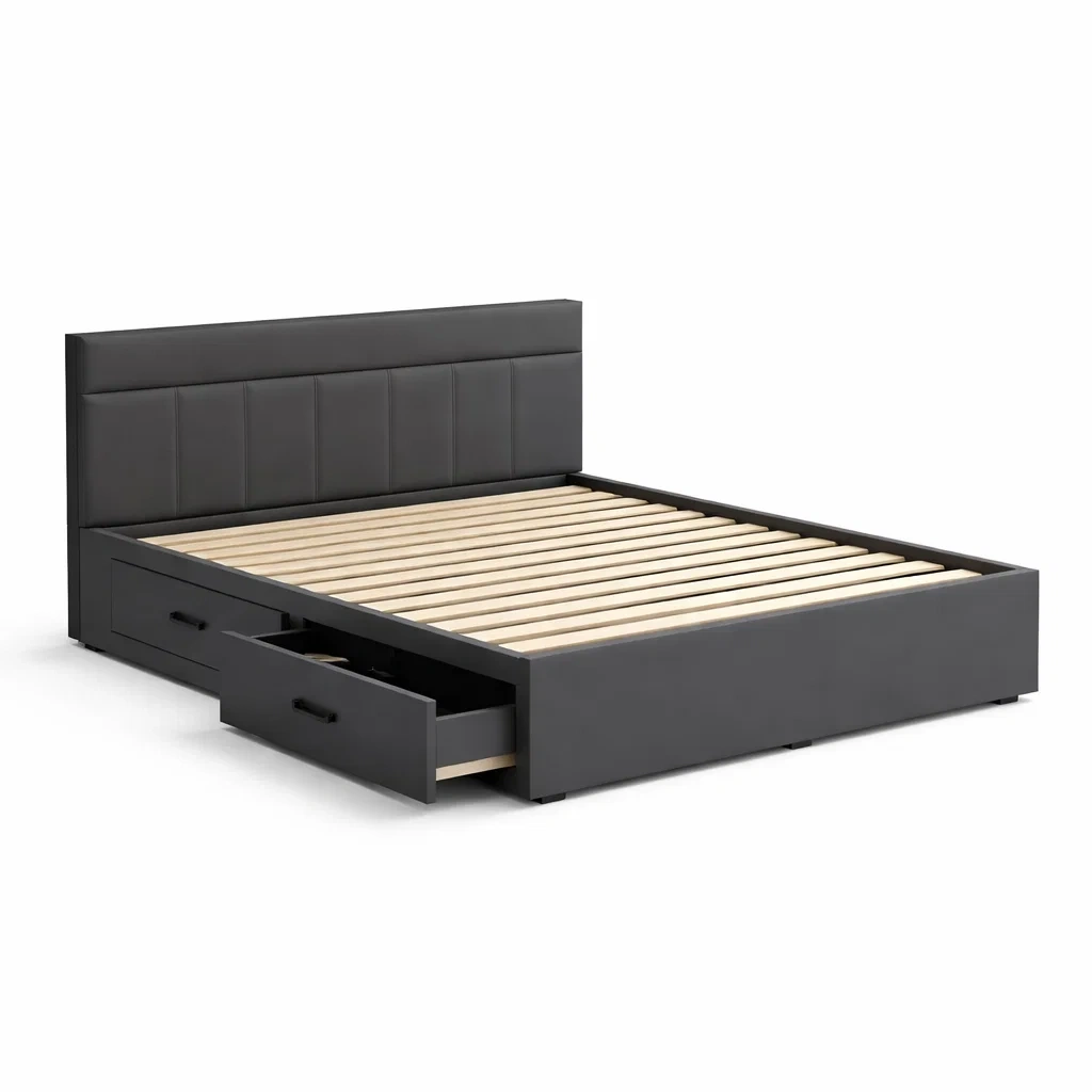 Schlafzimmermöbel,Bett mit Bettkasten-Livanovao