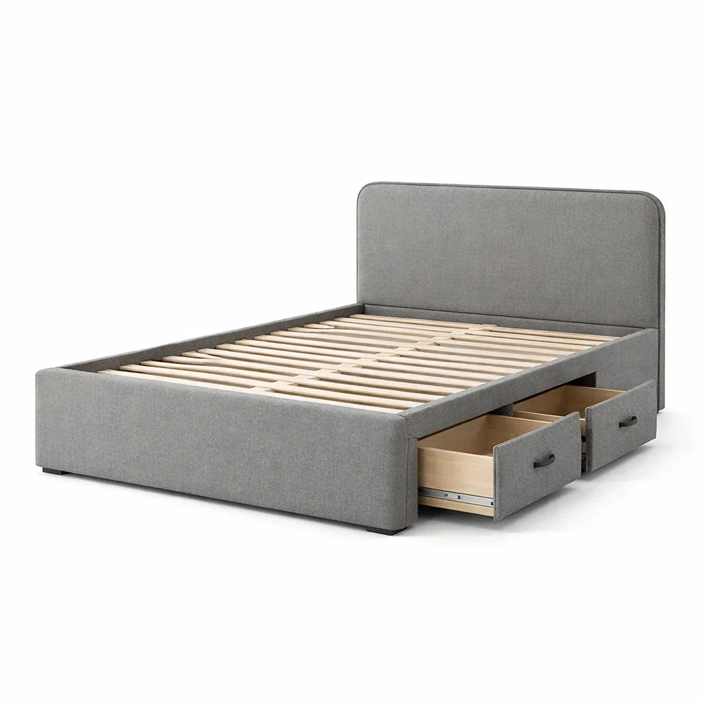 Schlafzimmermöbel,Bett mit Bettkasten-Livanovao