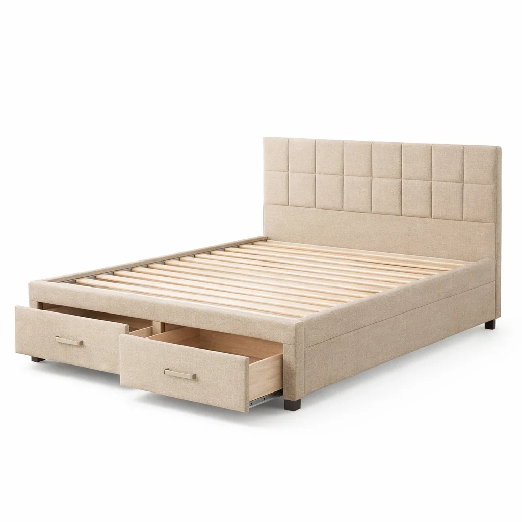 Schlafzimmermöbel,Bett mit Bettkasten-Livanovao