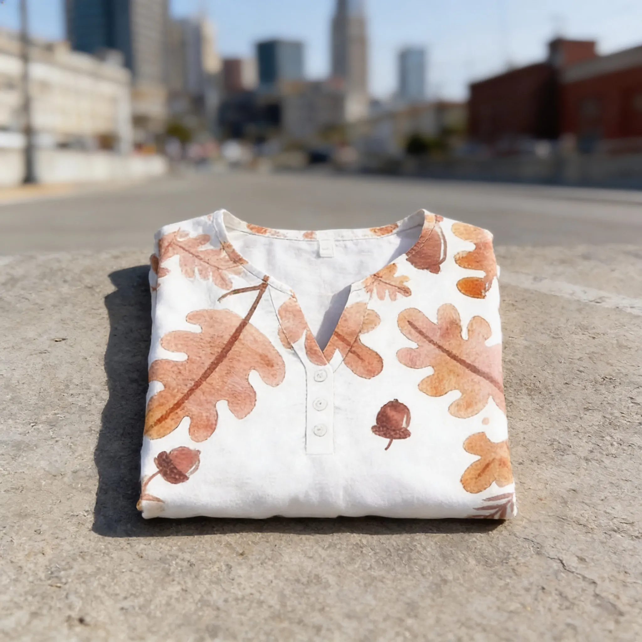 Blouse showing 3/4 manga length