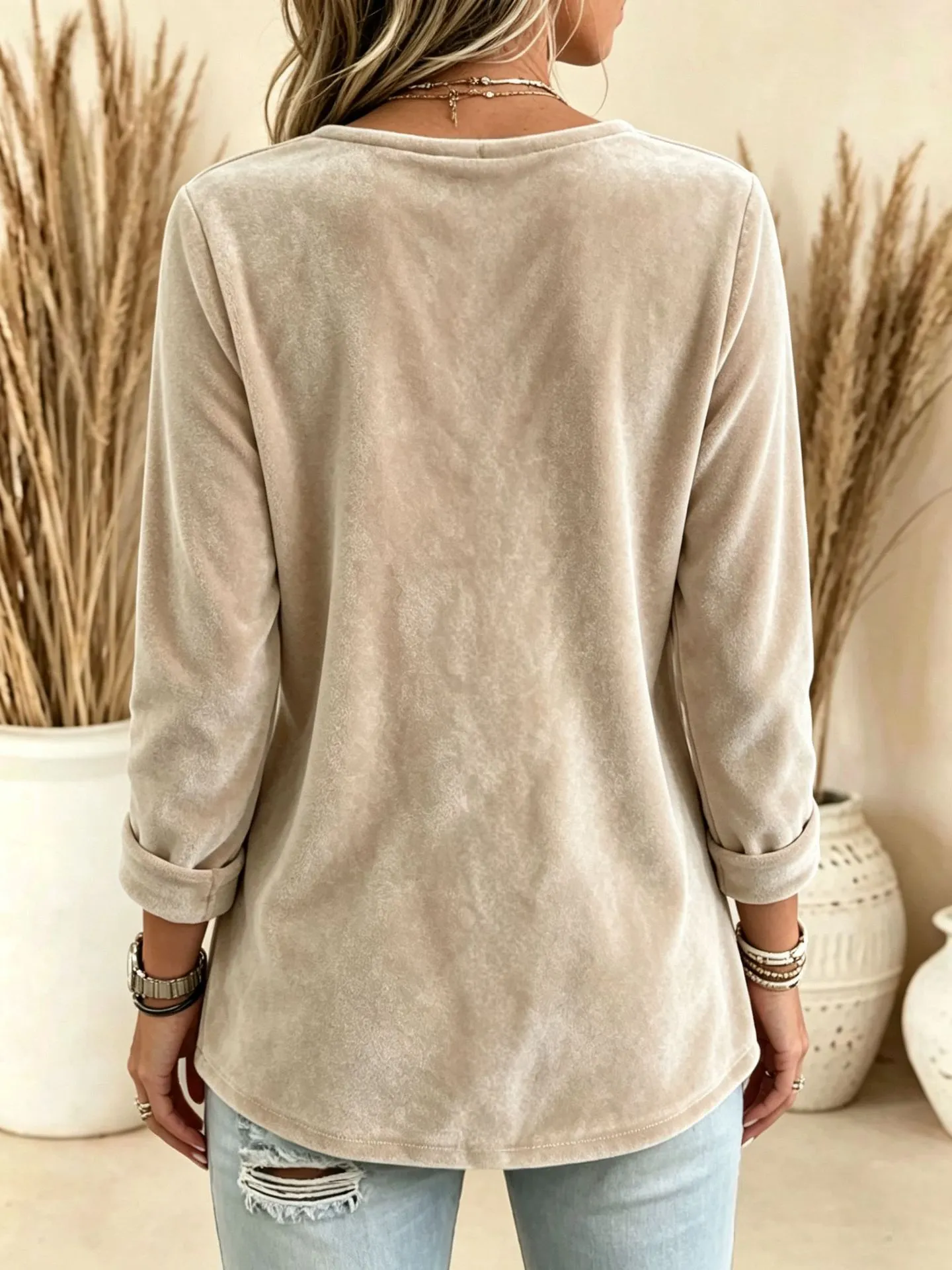 Back View and Relaxed Hem Detail