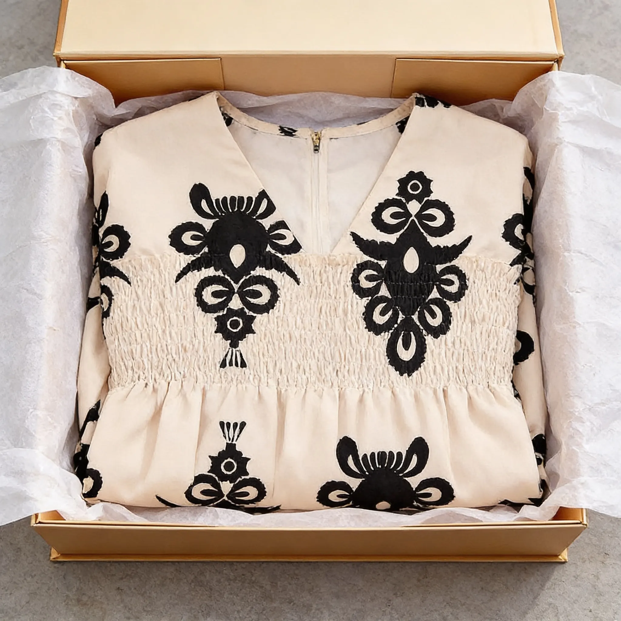Detail of dress hemline with movement