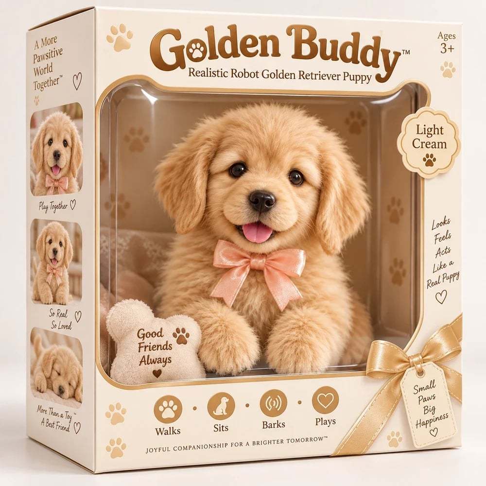 🎄 Best Sellers – Golden BuddyTM Realistic Robot Golden Retriever Puppy