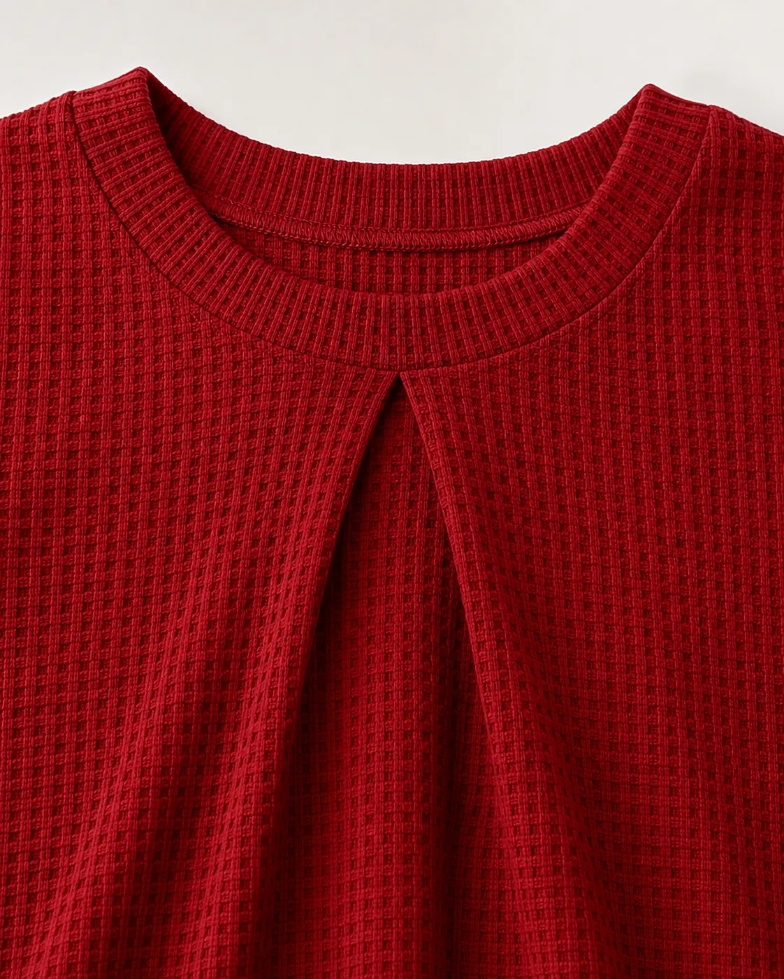 Water-Drop Pleat and Neckline Detail