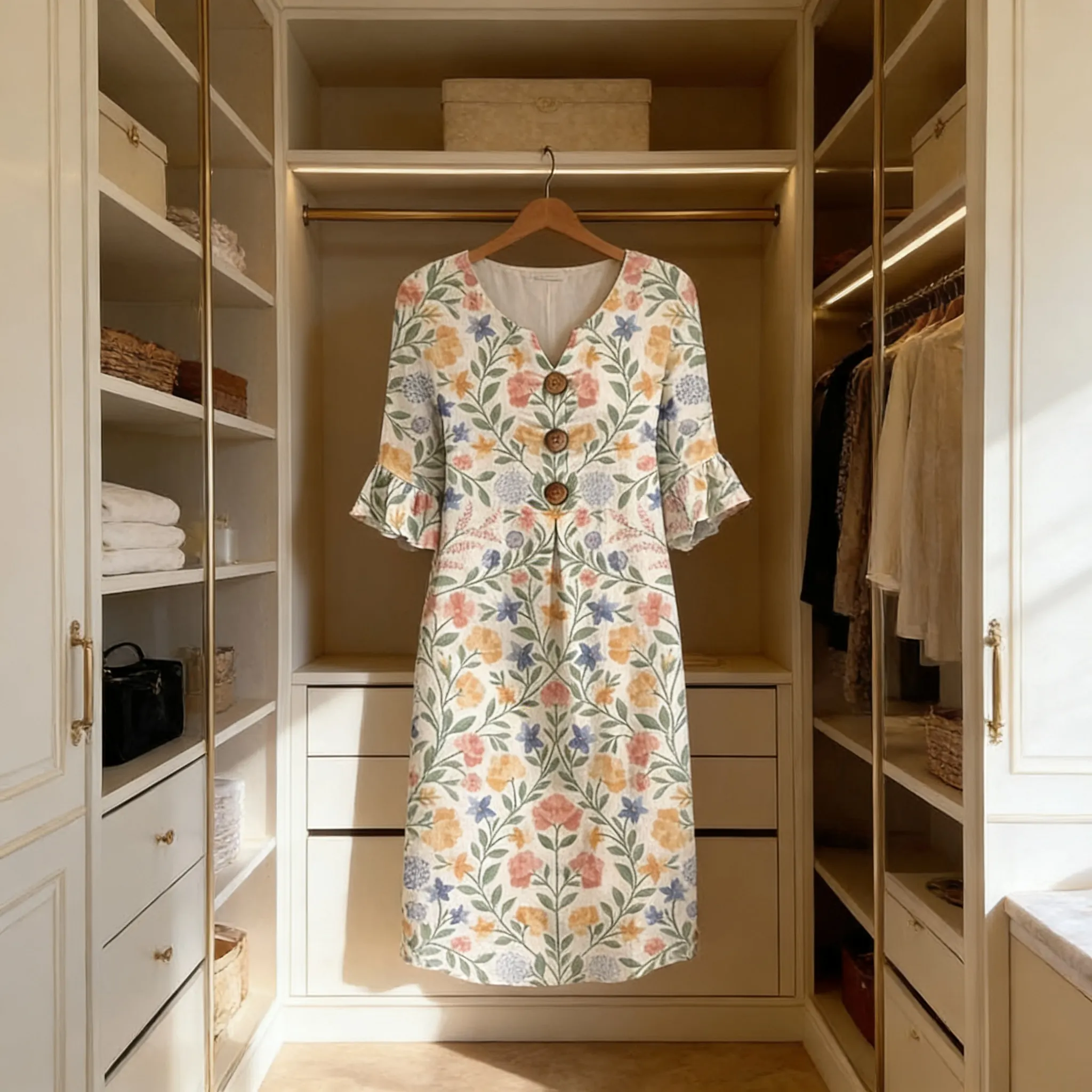Dress in a studio setting