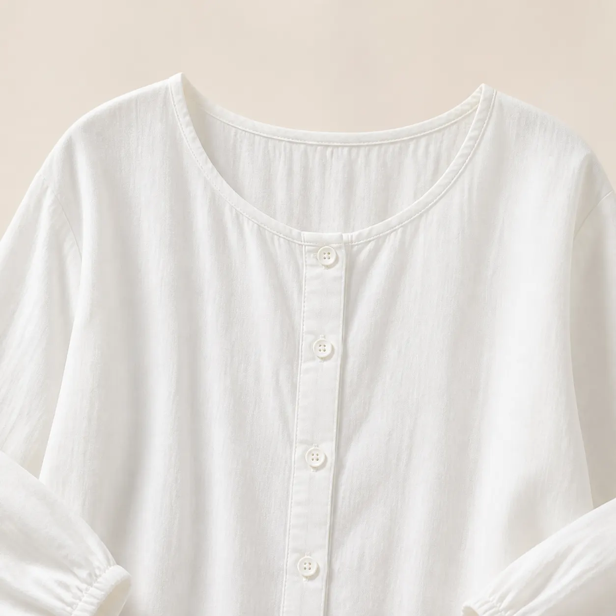 Button-front neckline detail